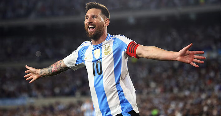 Con tres goles de Messi, Argentina se lució