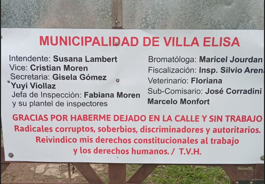 Treboux reclama que le devuelvan sus herramientas