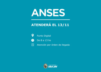 ANSES atenderá el 13 de noviembre en Ubajay