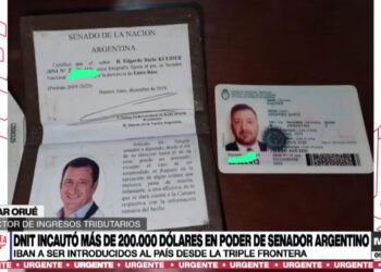 El Senador Kueider fue detenido y se le incautaron U$S 200.000 (dólares doscientos mil)