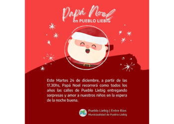 Pueblo Liebig: Papá Noel recorrerá sus calles
