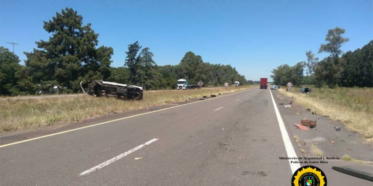 Fuerte choque en la Ruta 14 cerca de Liebig: dos personas fueron hospitalizadas