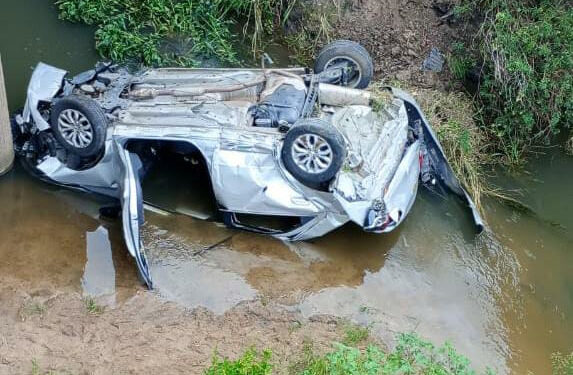 Despiste de automóvil en la Autovía José Gervasio Artigas