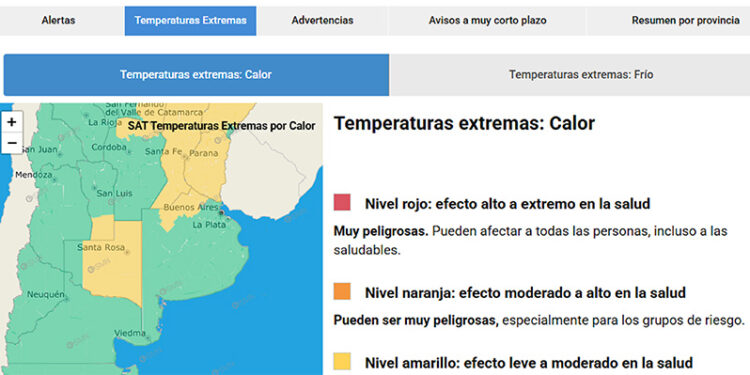 Clima: Se renueva la alerta amarilla en la provincia de Entre Ríos