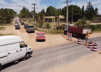 Bacheo en la Ex Ruta 26