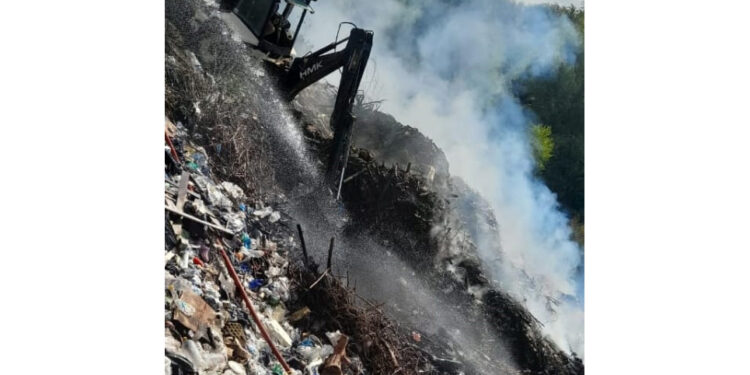 Incendio En el basural de Colón