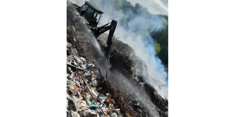 Incendio En el basural de Colón