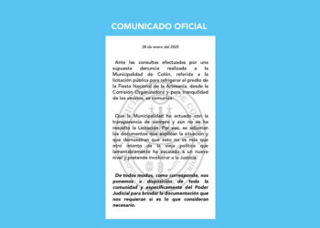Ante la denuncia al municipio de Colón la respuesta oficial no se hizo esperar