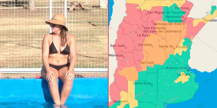 Pronostican un lunes caluroso en Argentina: Entre Ríos y otras 19 provincias están en alerta por altas temperaturas