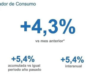 El consumo en enero creció un 5,4% interanual