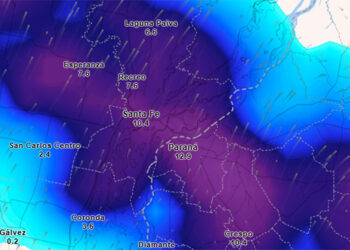 Tormentas a Entre Ríos: rige alerta naranja y hubo “abundante caída de agua”