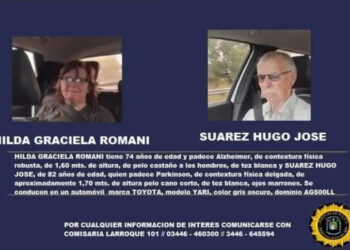 Apareció en Colón la pareja de adultos mayores que eran intensamente buscados en Larroque