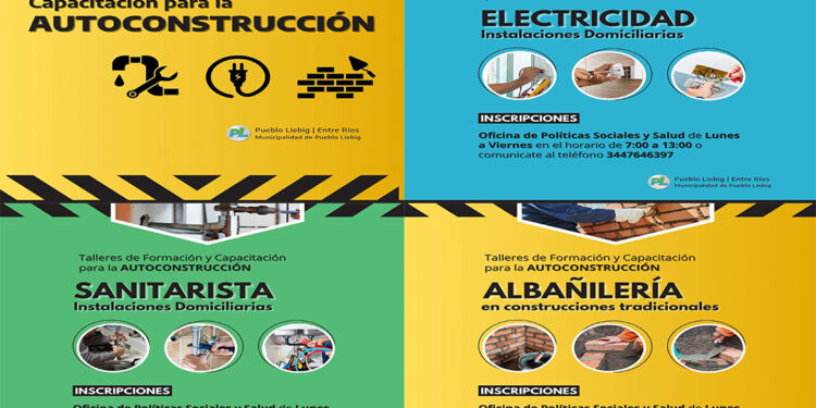 Pueblo Liebig: Abren las inscripciones para capacitaciones en albañilería, electricidad domiciliaria e instalaciones sanitarias