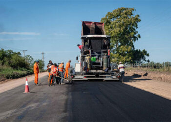 Avanza la obra de pavimentación de la ruta 23 entre Colón y Uruguay