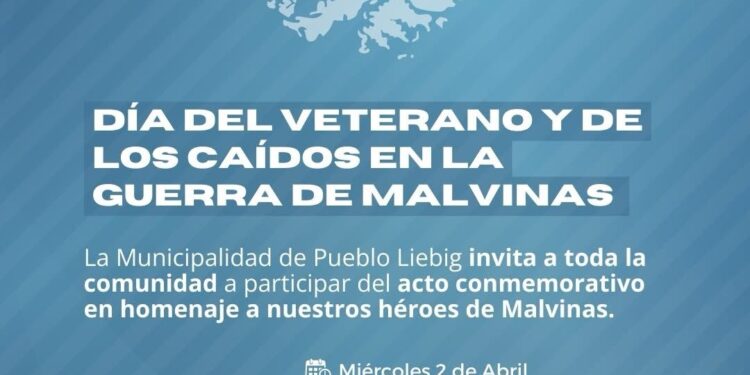 La Municipalidad de Pueblo Liebig invita a toda la comunidad a participar del acto conmemorativo del 2 de abril