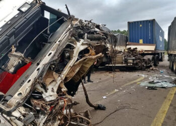 Concordia: Cuatro camiones chocaron en cadena en la Autovía Artigas