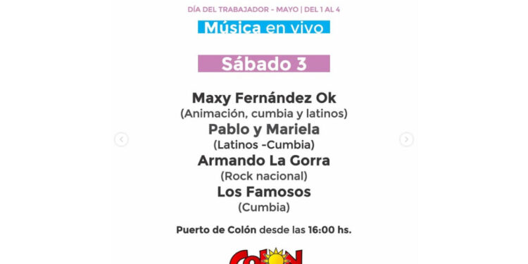 Colón: Fin de semana a pura música en el puerto