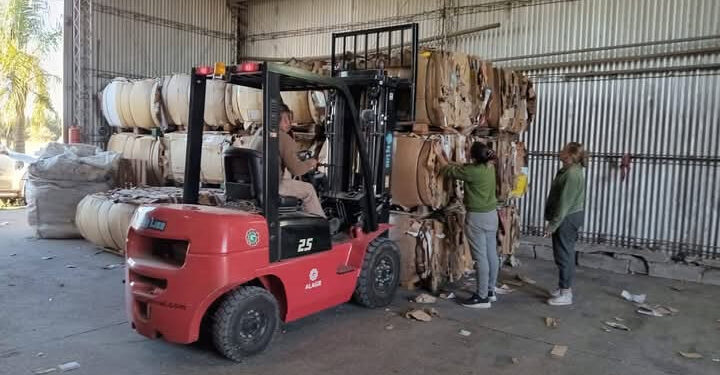 Villa Elisa Se recuperaron 24 mil kilos de cartón
