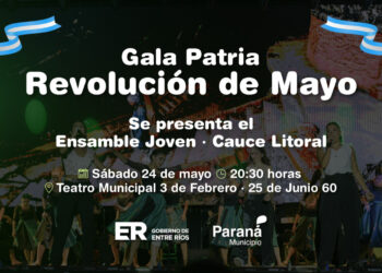 Paraná Entre Rios, Gala Patria: Cauce Litoral se presenta en el Teatro 3 de Febrero