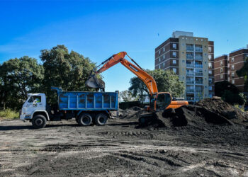 Paraná: Comenzaron los trabajos del nuevo espacio público de calle Pronunciamiento y San Martín