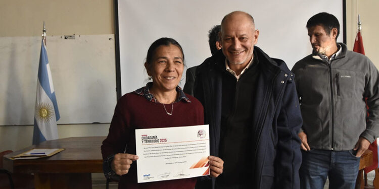 Entrega de certificados del Programa “Ciudadanía y Territorio” en Villaguay