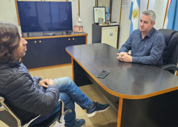 El Intendente de Colón recibió al Jefe Departamental de Policía y al director del Hospital