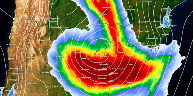 Entre Ríos: pronostican lluvias récord y fuertes vientos para la semana entrante
