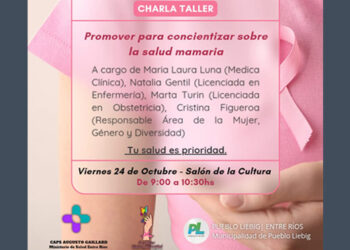 Charla Taller: Promover para concientizar sobre la salud mamaria en Pueblo Liebig