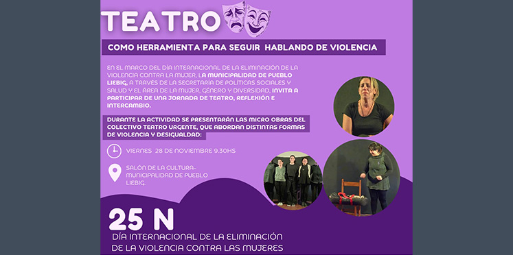 Teatro y Reflexión por el Día Internacional de la Eliminación de la Violencia contra la Mujer