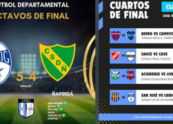 Cuartos de final del torneo clausura del Fútbol departamental “75º aniversario Club Recreativo San Jorge”