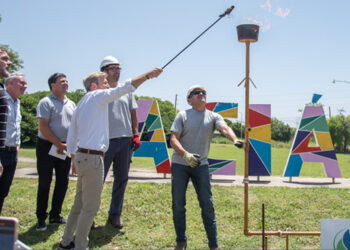 Inauguración de la ampliación de la red de gas natural de Maciá