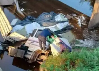 Concordia: Camión despistó y cayó desde un puente en la Autovía 14