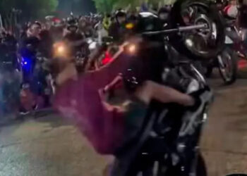 Caravana de motos por Halloween: identificaron a uno de los sospechosos por maniobras peligrosas