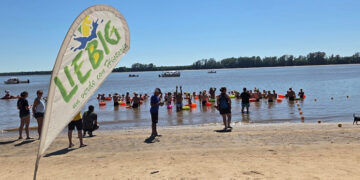 Pueblo Liebig fue nuevamente punto de largada de la travesía de aguas abiertas Liebig–Colón