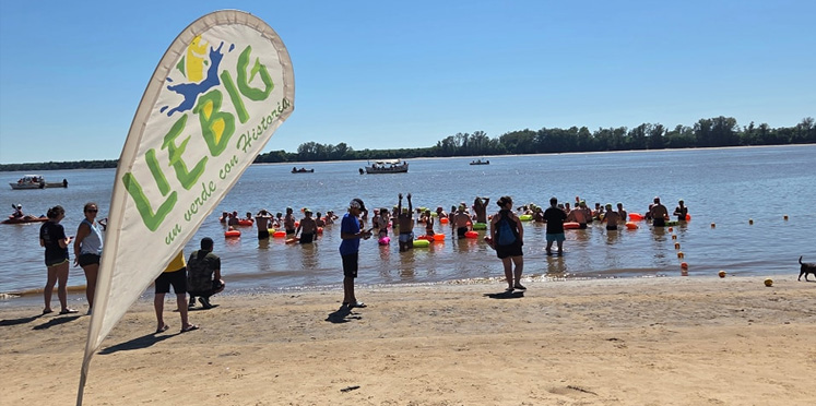 Pueblo Liebig fue nuevamente punto de largada de la travesía de aguas abiertas Liebig–Colón