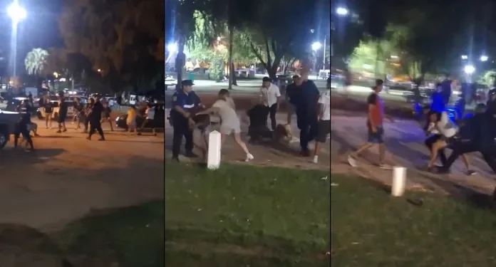 Batalla campal en el balneario Santiago Inkier de la ciudad de Colón Entre Rios