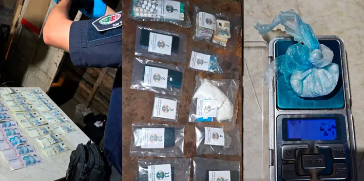 Allanamiento por narcomenudeo en Colón: secuestraron divisas, sustancias y hay un detenido