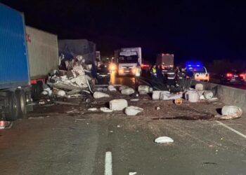 «Chocaron 3 camiones en la Autovia 14, hay heridos»