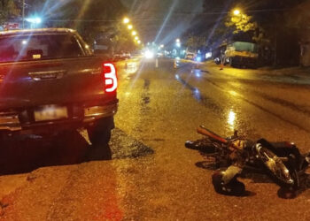 Villa Elisa: un motociclista resultó con lesiones de gravedad tras un fuerte impacto