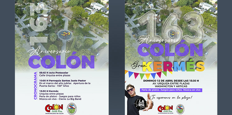 Colón celebrará su 163° aniversario con acto protocolar y una gran kermés para toda la comunidad