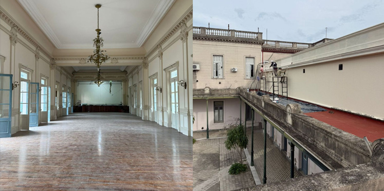 La obra en la escuela Normal de Concepción del Uruguay está en su tramo final