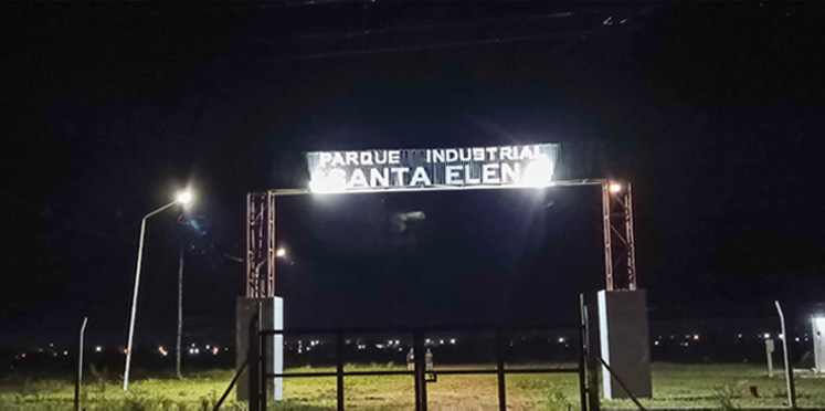 Se encendieron las luces del Parque Industrial de Santa Elena