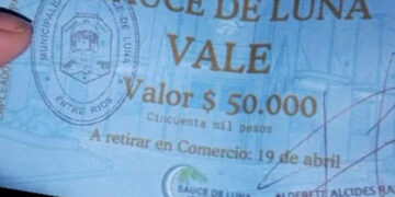 Empezó el pago con ticket canasta en un municipio entrerriano