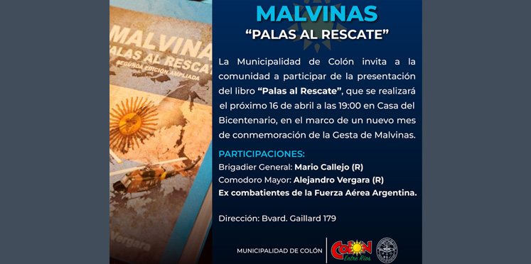 Colón: presentación del libro “Palas al Rescate”