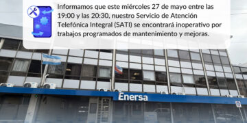 Enersa informa la interrupción programada de su Servicio de Atención Telefónica Integral