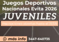 Abren las inscripciones para los Juegos Deportivos Nacionales Evita 2026 en Colón
