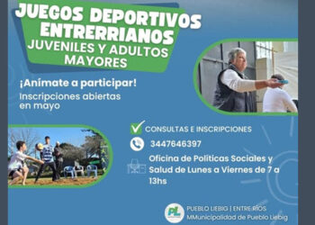 Juegos Deportivos Entrerrianos Juveniles y Adultos Mayores 2026 en Liebig