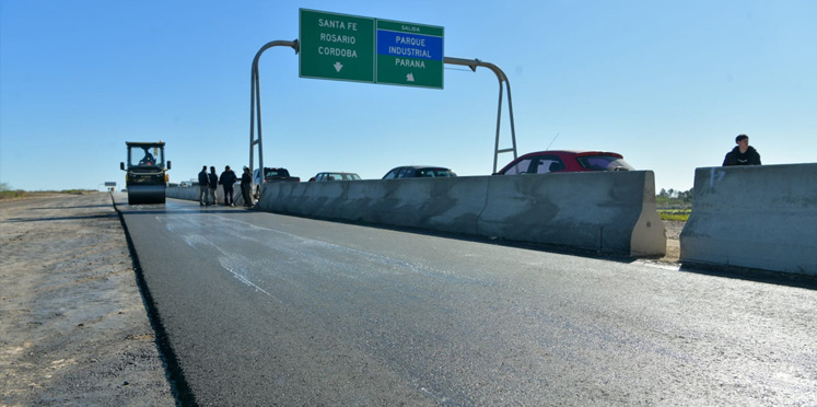 Paraná trabaja en una obra de acceso muy importante olvidad por Nación