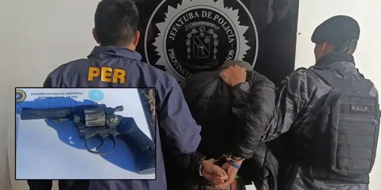 La Paz: atacó a tiros a la policía, fue detenido y luego entregado a sus padres