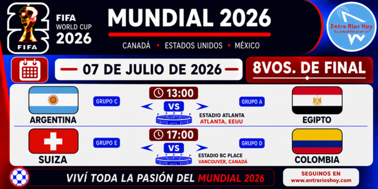 Argentina busca ante los faraones el pase a 4tos de final